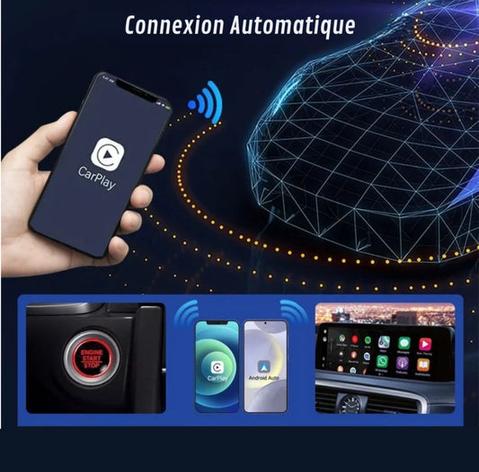 Adaptateur CarPlay Sans Fil | Dongle USB 2 en 1 | Technologie & Simplicité®